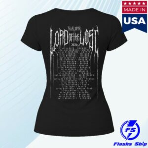 Lord Of The Lost Store Merch Tovr Noir 2026 Rolled Up Sleeve Shirt
