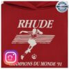 Rhude Store Merch Rhude Set Piece Black Hoodie