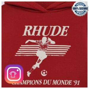 Rhude Store Merch Rhude Set Piece Black Hoodie