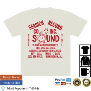 Seasick Records Store Merch Seasick Sound Ingredients Shirt