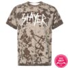 Slayer Store Merch Spraypaint Logo On Iced Beige Tie Dye Shirt