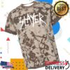 Slayer Store Merch Spraypaint Logo On Iced Beige Tie Dye Shirt