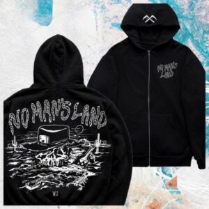 Warren Lotas Store Merch No Man's Land Zip Up Hoodie - Black