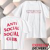 Anti Social Social Club Store Merch Sfts White Tee