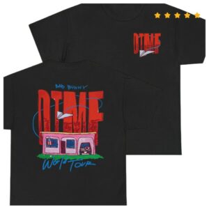 Bad Bunny Store Merch Dtmf Tour Merch - World Tour Black Graphic Tee