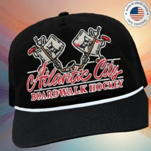 Cellyhockeyco Store Merch Atlantic City Boardwalk Hockey Snapback Black