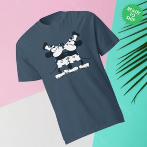 Crooked Store Merch Steam-Dreamboat Willie Navy T-Shirt