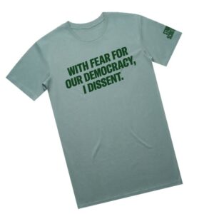 Crooked Store Merch With Fear I Dissent T-Shirt - Green