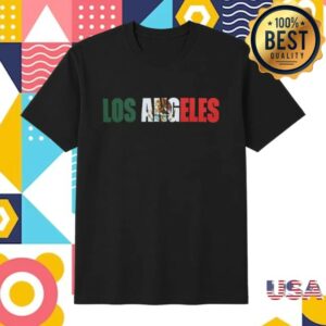 Crownminded Store Merch Los Angeles Mexico Flag Graphic Tee Black