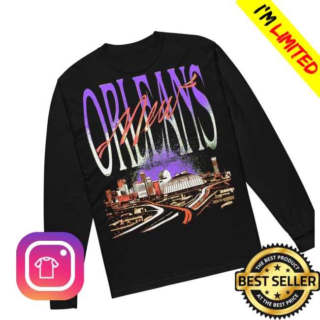 Dno Store Merch Vintage Skyline Long Sleeve Over Sized Print
