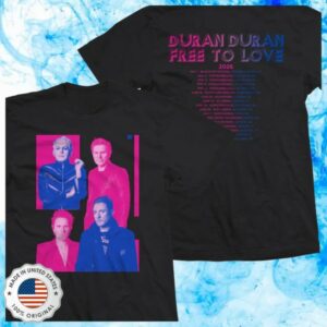 Duran Duran Official Store Merch Black Free To Love Bandshot Tour T