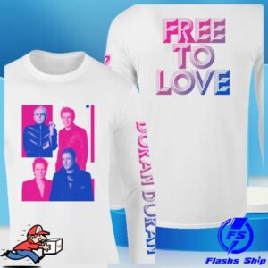 Duran Duran Official Store Merch White Free To Love Longsleeve T