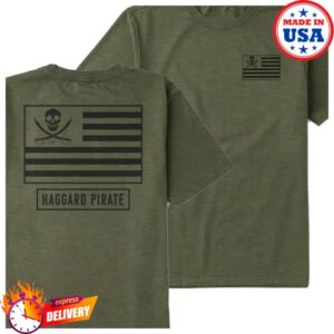 Haggard Pirate Store Merch Flagged Tee Heather Olive