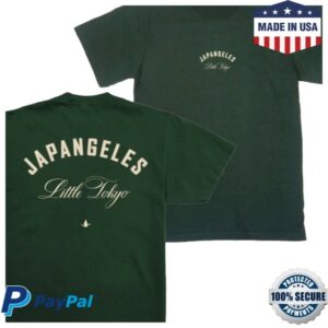 Japangeles Store Merch Fundamentals Heavyweight Tee In Moss