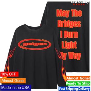 John Geiger Store Merch Bridges Distressed Long Sleeve Tee Black