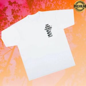 John Geiger Store Merch Sex Burns Calories Tee White