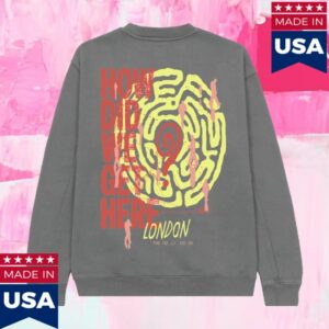 Louis Tomlinson Store Merch How Did We Get Here Tour London Exclusive Charcoal Crewneck