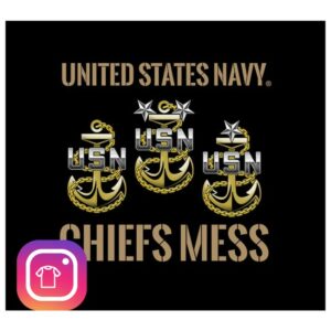 Navy Chief Store Merch Leading From The Deep Tee Black