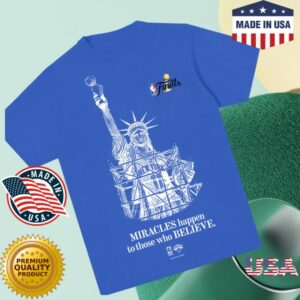 New York Sunshine Store Merch Miracles Happen Blue Shirt