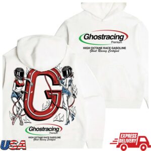 Official Ghost Racing Store Merch Pump Ghost Hoodie - White