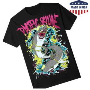 Pacific Skyline Band Store Merch Sharks With Frickin Lazers! ( Black )