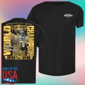 Pbr Shop Store Merch Pbr 2026 World Champion John Crimber T-Shirt - Black