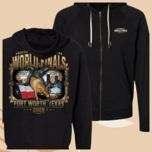 Pbr Shop Store Merch Pbr 2026 World Finals Signature Sign Full-Zip Sweatshirt - Black