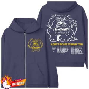 Post Malone Shop Store Merch Posty Bulldog Zip Hoodie