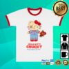 Shop Universal Store Merch Hello Kitty Chucky Adult Ringer T-Shirt