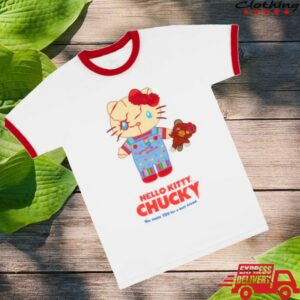 Shop Universal Store Merch Hello Kitty Chucky Adult Ringer T-Shirt