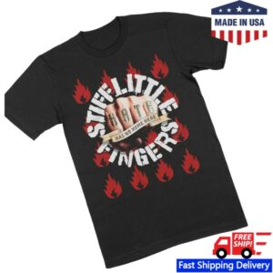 Stiff Little Fingers Store Merch Hate Has No Home Here Black T Shirt