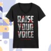 Stiff Little Fingers Store Merch Your Voice V Neck Ladies Black T-Shirt