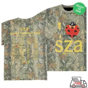 Sza Sos Merch - Grand National Tour I Heart Sza Camo Tee