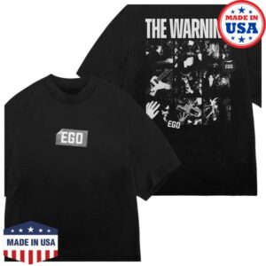 The Warning Official Store Merch Ego Sticker T-Shirt (Black)