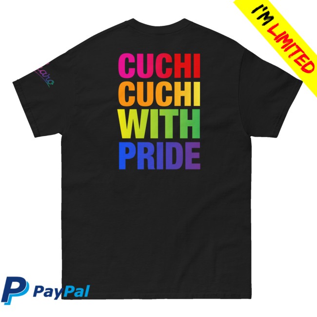 Charo Merch Store Cuchi-Cuchi With Pride Black Shirt 3 Charo Merch Store Cuchi-Cuchi With Pride Black Shirt