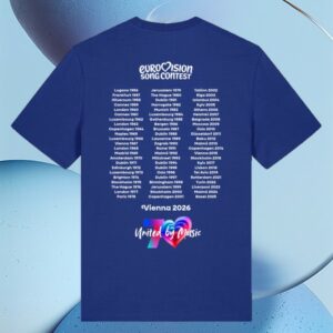 Eurovision Song Contest Store Merch 70Th Anniversary Shirt (Blue)