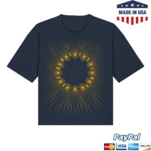 Eurovision Song Contest Store Merch Retro Eurovision Boxy Shirt (Navy)