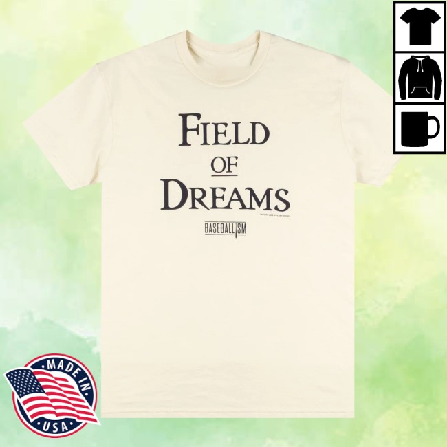 Baseballism Store Merch Field Of Dreams Classic Logo T-Shirt - Cream 3 Baseballism Store Merch Field Of Dreams - Classic Logo T-Shirt - Cream