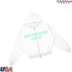Bysofia Store Merch No Fashun Tdy Zip-Up Hoodie