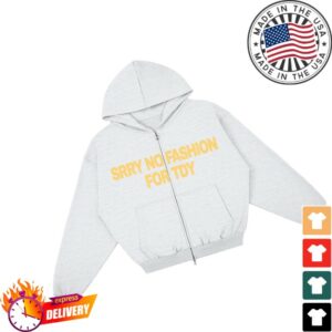 Bysofia Store Merch No Fashun Tdy Zip-Up Hoodie Yellow