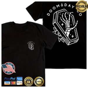 Doomsdayco Store Merch Skele Coffin Black T-Shirt