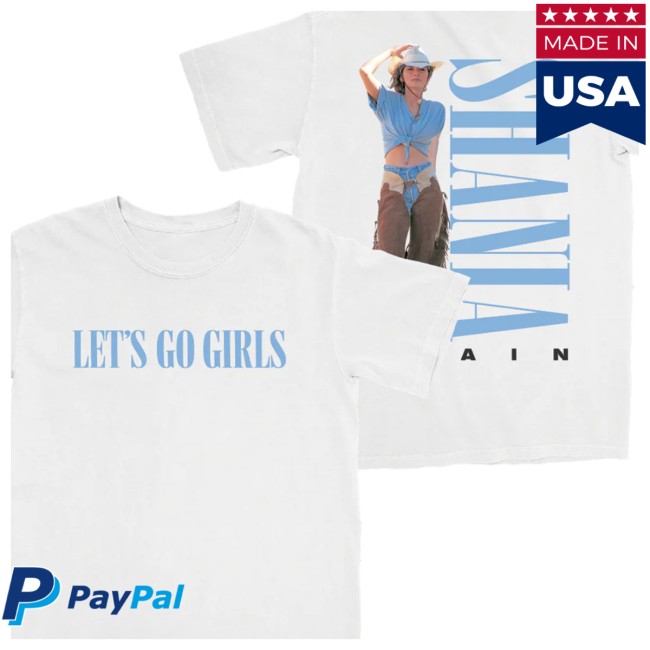 Shania Twain Store Merch Let's Go Girls Vintage White Tee 4 Shania Twain Store Merch Let's Go Girls Vintage White Tee