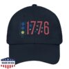 The Popcast Shop Store Merch 1776 Embroidered Navy Hat